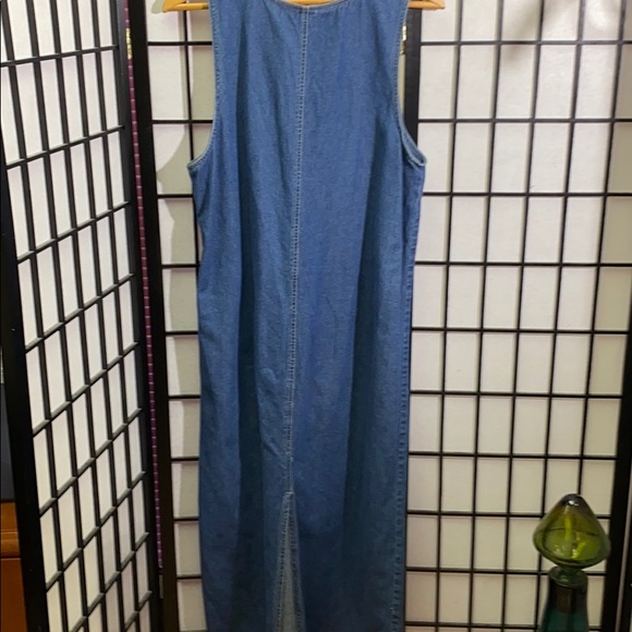 Lindsey Michelle Denim Jumper Embroidered Flag Lg - Picture 5 of 5